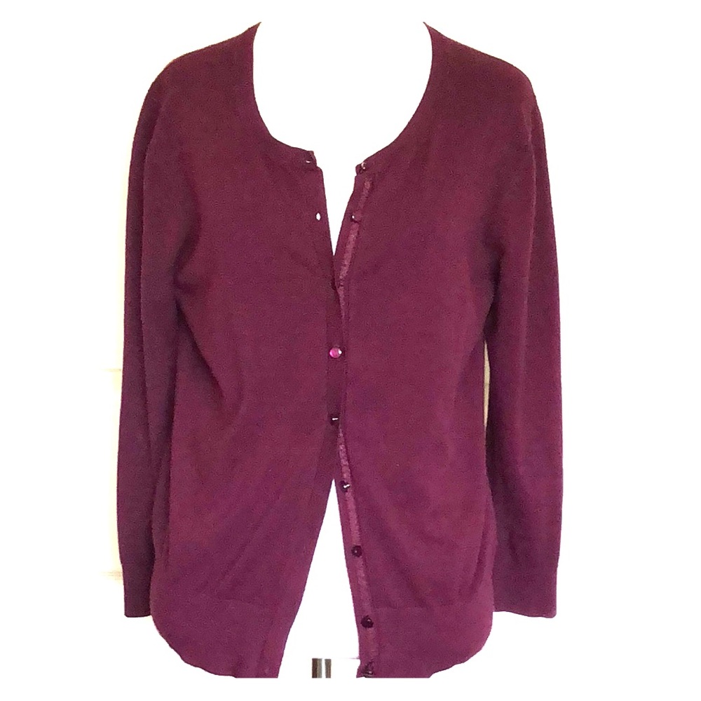 Cable & Gauge Maroon Cardigan Size M